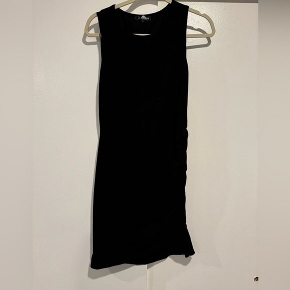 BTFBM Women's Sleeveless Ruched Stretchy Bodycon Dress Black Small - Picture 4 of 10
